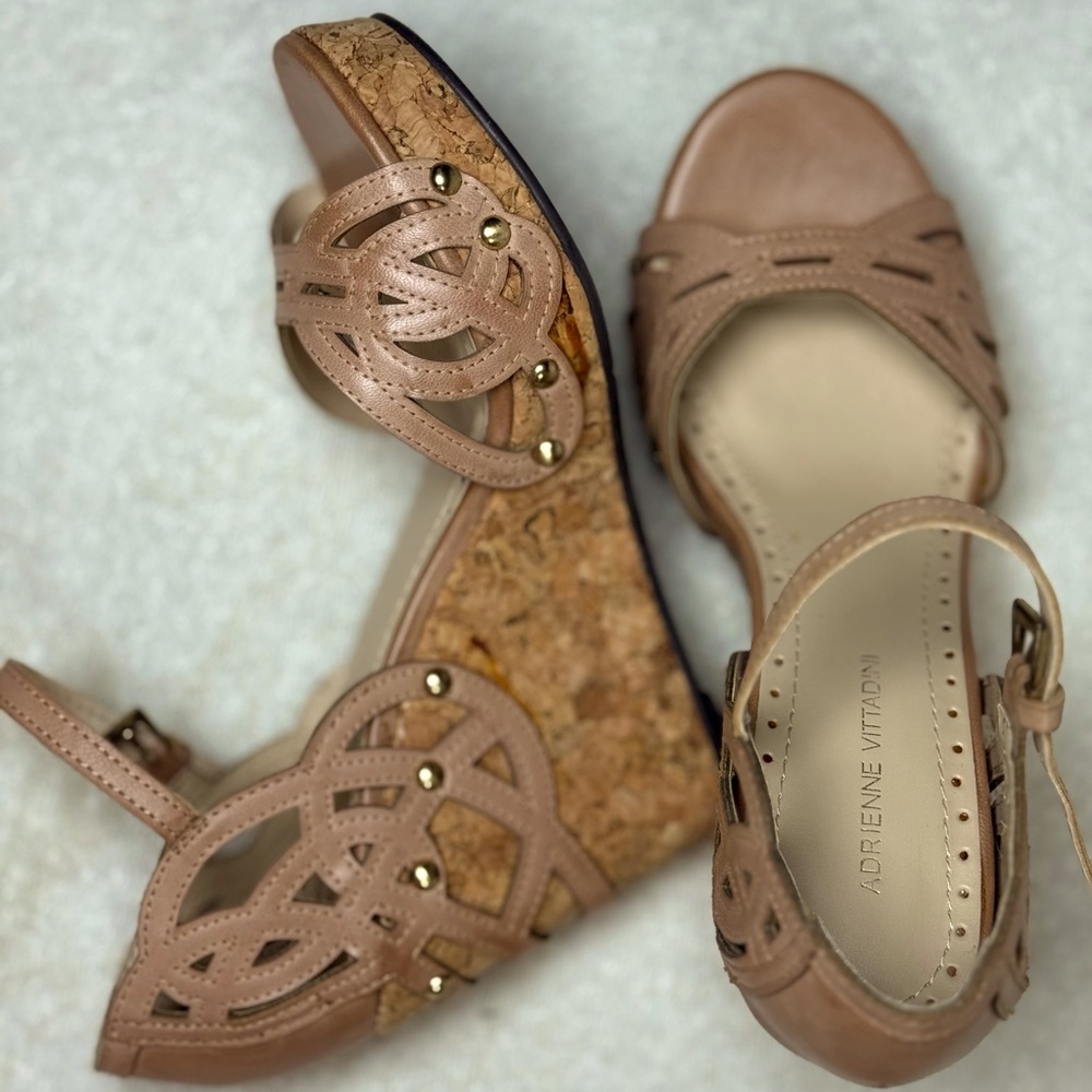 Adrienne Vittadini, Wedge Sandals, 6M, Never used